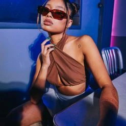 FINESSE Zeke Criss Cross Top Tops